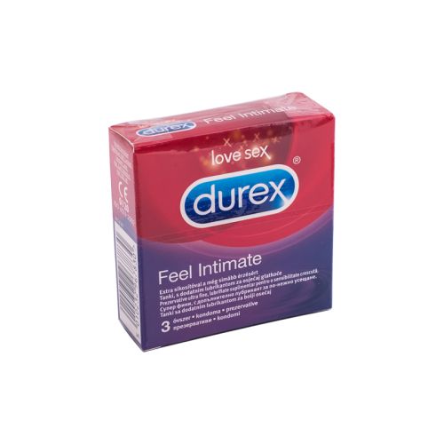 Durex kondomi Feel Intimate 3kom za sigurnost i pojačanu osetljivost i povećan užitak. Sa dodatnim lubrikantom za osećaj glatkoće.