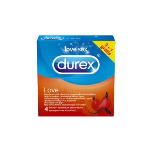 Durex kondomi Love 4kom tanji od klasičnih Durex kondoma i sa dodatnim lubrikantom za veći komfor i ugodan osećaj i zaštićen odnos.