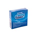Durex kondomi Extra safe 3kom deblji i sa više lubrikanta od standardnih Durex kondoma. Za dodatnu sigurnost i uverenje, bez uticaja na udobnost i komfor.