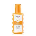 Eucerin SUN SPF50,200ml, nega kože lica i tela, sprej za zaštitu normalne i masne kože od sunčevog zračenja. Pogodna za kožu sa aknama, čak i kožu glave.