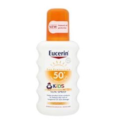 Eucerin SUN kids sprej SPF50+, 200ml za zaštitu osetljive dečije kože od zračenja i opekotina od sunca. Pogodan je i za decu sa atopijskim dermatitisom.