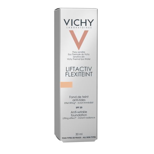 Vichy Liftactiv FLEXITEINT puder 45 za žene posle 40. godine starosti koje traže negu protiv starenja u puderu, sa ,„efektom liftinga” za sjajnu kožu.