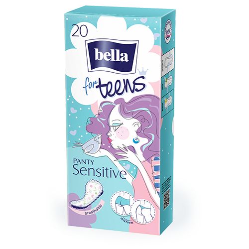 Higijenski dnevni ulošci Bella for Teens Sensitive 20kom odgovaraju mladim I aktivnim ženama, garantuju osećaj sigurnosti svakog dana.