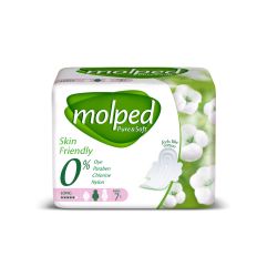 Pamučni Molped ulošci Pure&Soft Long 7kom omogućavaju vašoj koži da 'diše' i pomažu u sprečavanju iritacija, a upijaju i do 7 puta od svoje težine.