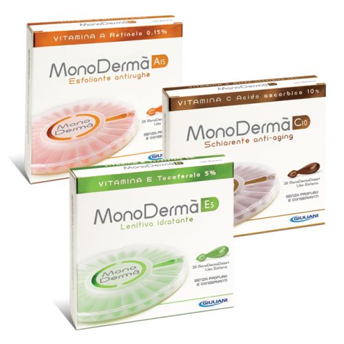 MonoDerma vitamin A ampule, 28 kom, za negu lica masne i problematične kože, koje sadrže čist vitamin A-retinol u koncentraciji od 0.15%  za obnavljanje epitela