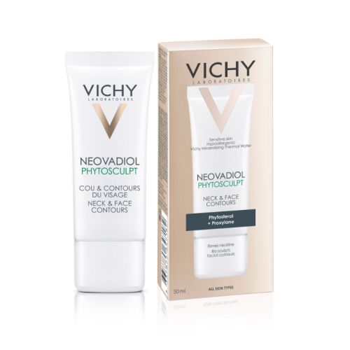 Vichy NEOVADIOL Phytosculpt 50 ml prva Vichy nega lica, za sve tipove kože, za učvršćivanje kože vrata i preoblikovanje kontura lica. Dermatološki ispitano.
