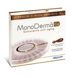 MonoDerma vitamin C10 ampule, 28 kom za negu lica, čist vitamin C, u koncentraciji od 10% u borbi protiv starenja i stimulišući produkciju kolagena.