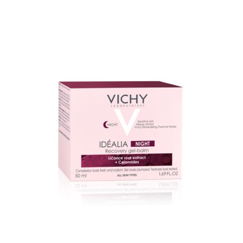 VICHY IDEALIA NIGHT NOĆNA KREMA, 50 ml za negu normalne i mešovite kože lica. Noćna nega lica koja efektivno obnavljanja kožu tokom sna.