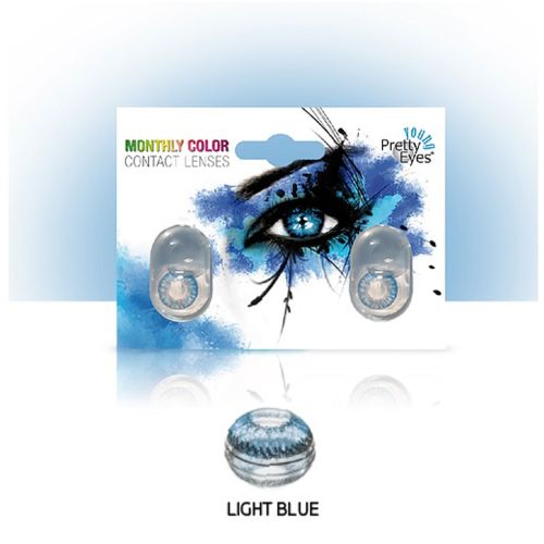 Mesečna, meka kontaktna sočiva u plavoj boji bez dioptrije. Za ostvarivanje efekta promene boje očiju.