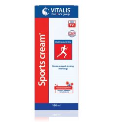 Vitalis Sports cream je biljni antireumatik, efikasan kod reume, artritisa, sportskih povreda, bolova u leđima, ukočenog vrata, tegoba kod poslovnih ljudi