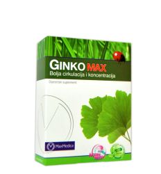 Ginko Max je preparat namenjen boljoj perifernoj cirkulaciji i koncentraciji