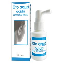 Oto aqua acida je sprej rastvor za uvo koji sadrži acetatnu kiselinu, izopropil alkohol i dekspantenol