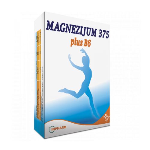 Magnezijum 375 mg Plus B6 je preparat koji pruza izvor magnezijuma u kombinaciji sa vitaminom B6