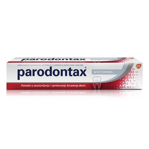 Nova Parodontax®  Whitening je pasta za zube za svakodnevnu upotrebu, koja pomaže u zaustavljanju krvarenja desni