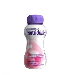 Nutridrink jagoda 200ml preparat bogat hranljivim materijama, energijom, pogodan kao glavna ili dopunska ishrana, gotov za upotrebu