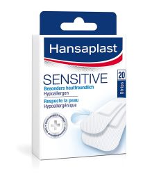 Hansaplast flasteri Sensitive 20 kom namenjeni osetljivoj koži i dijabetičarima, omogućavaju koži da diše. Pogodni za pokrivanje svih vrsta manjih rana.