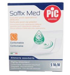 PIC Soffix Med sterilne samolepljive komprese antibakterijske 10cmx10cm