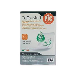 PIC Soffix Med sterilne samolepljive komprese antibakterijske 5cmx7cm
