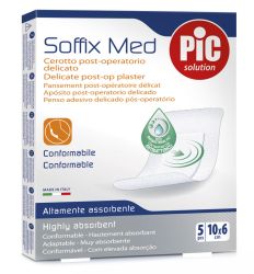 PIC Soffix Med 10x6cm sterilne samolepljive komprese za zaštitu manjih rana od posebnog netkanog materijala koji omogućava koži da nesmetano diše.
