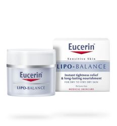 Eucerin Lipo-balance, 50ml, za negu lica, bogata hranljiva krema za osetljivu i veoma suvu kožu. Može se koristiti i kao podloga za šminku.