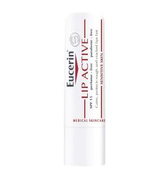 Eucerin Lip Aktiv SPF15 stik 4.8ml za lepotu i negu ispucalih usana, hidrira i štiti i oporavlja hrapave i grube usne.