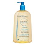 Bioderma ATODERM, u pakovanju od1L, umirujuće ulje za tuširanje namenjeno za nežno čišćenje suve, atopične, osetljive kože sklone iritacijama.