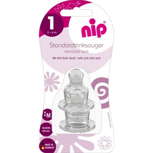NIP cucla silikonska za mleko sa ventilom protiv grčeva - cucla za flasicu za bebe