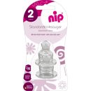 NIP cucla silikonska za mleko sa ventilom protiv grčeva 6+m 2 komada