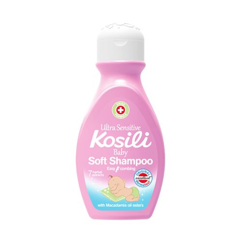 Kosili šampon za bebe, u pakovanju od 200ml idealno čisti i štiti kosu i osetljivu kožu glave vaše bebe. Dermatološki testiran.