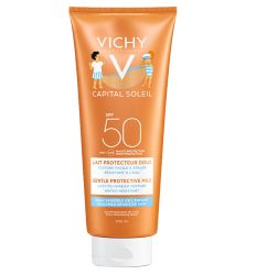 Vichy IDEAL SOLEIL SPF 50+ 300ml mleko za telo za osetljivu kožu. Hipoalergena formula obogaćena termalnom vodom Vichy, štiti od štetnih UV zraka.