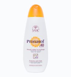 PRONASOL melem za sunčanje SPF40 je proizvod prirodnog porekla namenjen za zaštitu kože od štetnog UVA i UVB zračenja