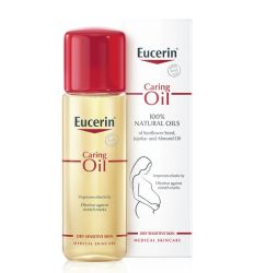 Eucerin Caring Oil 125ml ulje za negu tela protiv strija za potrebe osetljive kože,čak i tokom trudnoće.Sadrži vitamin E i čista biljna ulja koja ojačavaju kožu