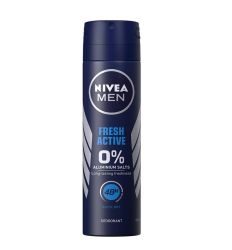 NIVEA MEN Fresh Active dezodorans 150ml, za negu tela, sadrži ekstrakte sa dna okeana i pruža 48h zaštitu od znojenja.Kombinacija dezodoransa i blage NIVEA nege