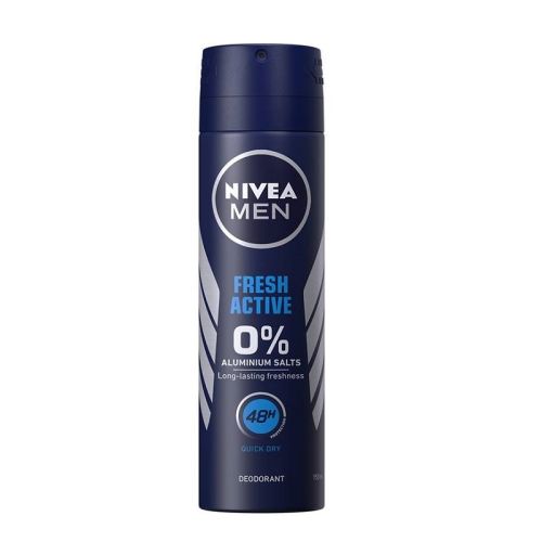 NIVEA MEN Fresh Active dezodorans 150ml, za negu tela, sadrži ekstrakte sa dna okeana i pruža 48h zaštitu od znojenja.Kombinacija dezodoransa i blage NIVEA nege