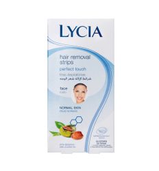 LYCIA PerfectTouch 10kom trake za depilaciju lica namenjene za normalnu kožu. Pčelinji vosak odstranjuje dlake iz korena,a ulje jojobe umiruje kožu.