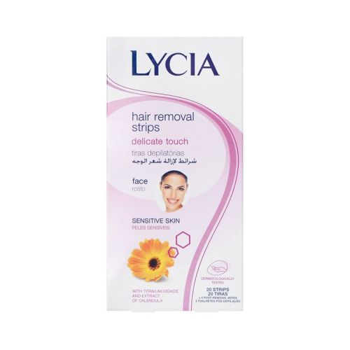 LYCIA DelicateTouch 10kom trake za depilaciju lica namenjene za osetljivu kožu. Titanijum-dioksid vosak odstranjuje dlake iz korena,a ulje nevena umiruje kožu.
