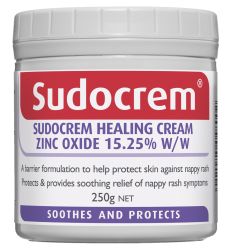 Sudocrem 250g za svakodnevnu negu zaštitu kože prekrivene pelenama izložene iritantnim materijama stolice i mokraće. Regeneracija iritacija kože i dermatitisa.