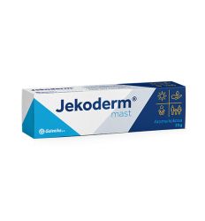 Jekoderm mast 25gr za negu kože lica i tela je mast na bazi ribljeg ulja koje je bogato vitaminom A neophodnim za pravilnu epitelizaciju. Umirije iritiranu kožu