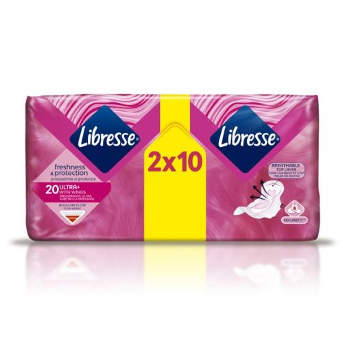 Libresse NORMAL WING ultra DUO 20kom higijenski ulošci za zaštitu i negu tokom ciklusnih dana u duplom pakovanju. Udobni za nošenje i nežni prema vašoj koži.