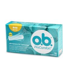 O.B. tamponi ProComfort normal 16kom sa silk touch omotačem za lakše postavljanje i uklanjanje. Za dane sa slabijim i srednje jakim ciklusom.