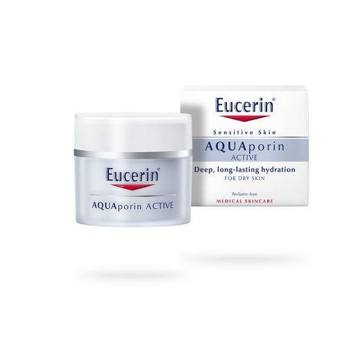 Eucerin AQUAporin Active 50ml bogata hidrantna krema za negu lica, koja poboljšava sopstveni sistem hidratacije u koži i čini kožu mekom, glatkom i blistavom.