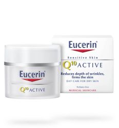 Eucerin Q10 Active 50ml, za negu lica Anti-age dnevna krema za suvu kožu. Sa koenzim Q10 koji kožu čini elastičnijom. Sadrži UV filtere koji štite od UV zraka