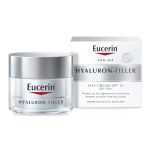 Eucerin Hyaluron-filler 50ml, za negu lica, Anti-age dnevna krema za suvu i osetljivu kožu SPF 15 namenjena je borbi protiv prvih znakova starenja.