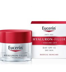 Eucerin Anti-age,50ml hyaluron-filler+volume-lift dnevna krema za suvu kožu SPF 15 za negu lica, namenjena obnavljanju kontura kože lica koje se gube strarenjem