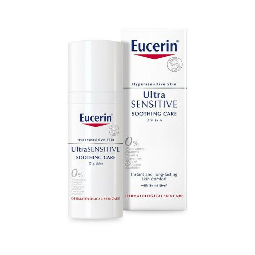 Eucerin Ultra SENSITIVE,50ml, za negu kože. Krema za suvu kožu namenjena za preosetljivu suvu kožu lica, vrata i dekoltea. Koristi se kao dnevna ili noćna krema