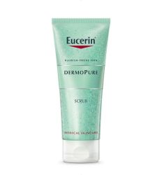 Eucerin DermoPure 100ml piling gel sa mikročesticama i mlečnom kiselinom namenjen za negu i čišćenje upaljene kože lica sklone pojavi akni.