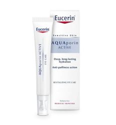 Eucerin AQUAporin active 15ml, krema za negu kože lica namenjena je za intenzivnu i dugotrajnu hidrataciju osetljive kože područja oko očiju.