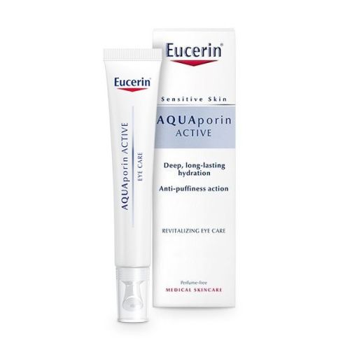 Eucerin AQUAporin active 15ml, krema za negu kože lica namenjena je za intenzivnu i dugotrajnu hidrataciju osetljive kože područja oko očiju.