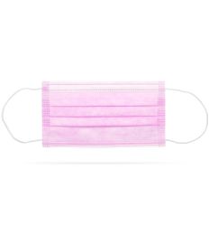 Zaštitna jednokratna troslojna maska za lice u roze boji, u pakovanju od 10 komada. Univerzalna veličina za odrasle. Udobna za nošenje, ne iritira kožu.
