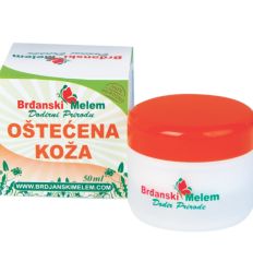 Brđanski melem 50ml, za negu tela oštećene kože i regeneraciju iritirane kože i dermatitisa. Pomaže kod opekotina, rana i posekotina, ožiljaka, dekubitusa isl.